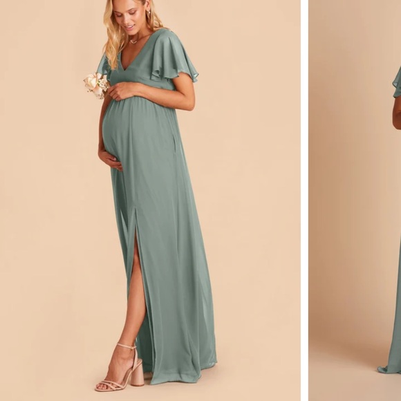 Birdy Grey Hannah Empire Dress in Sea Glass. Chiffon material - Picture 2 of 4